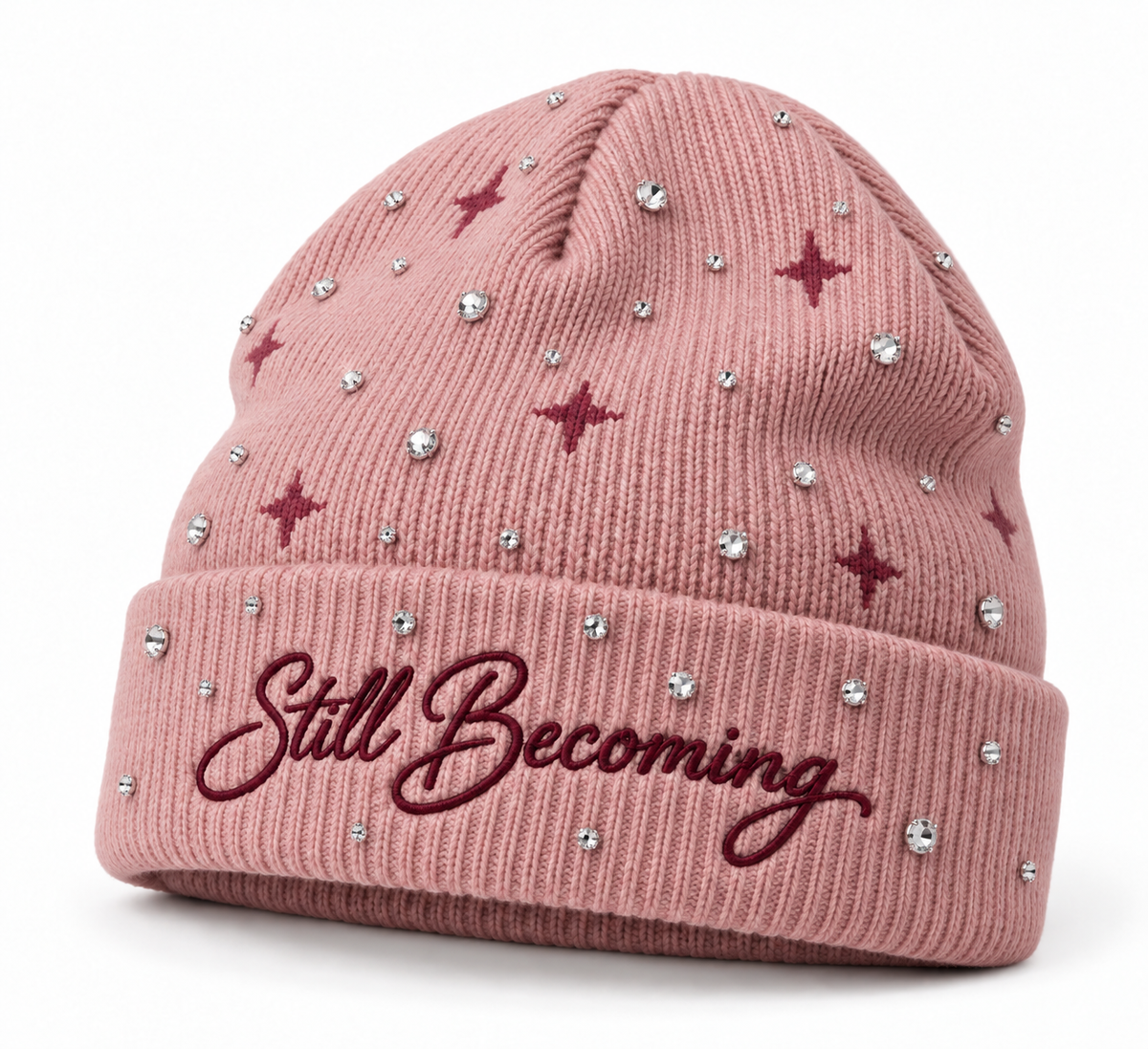 “Still Becoming”Rhinestone Beanie
