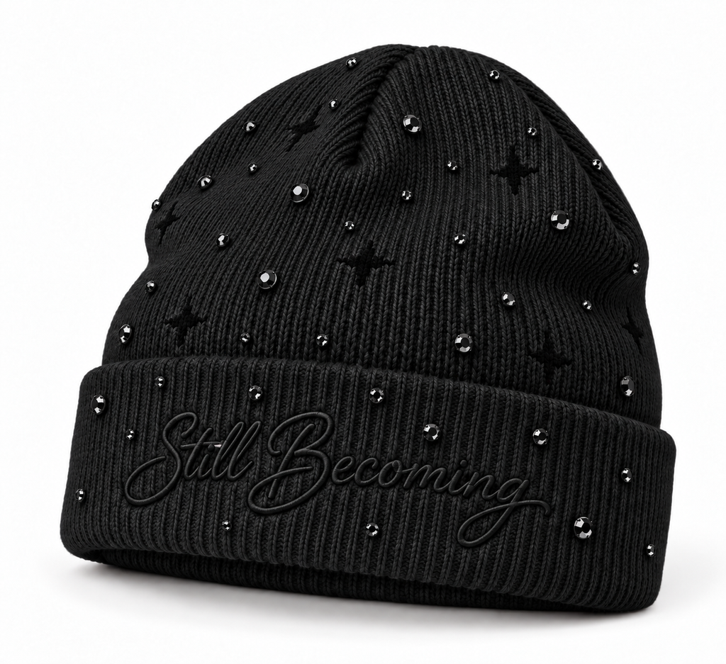“Still Becoming”Rhinestone Beanie