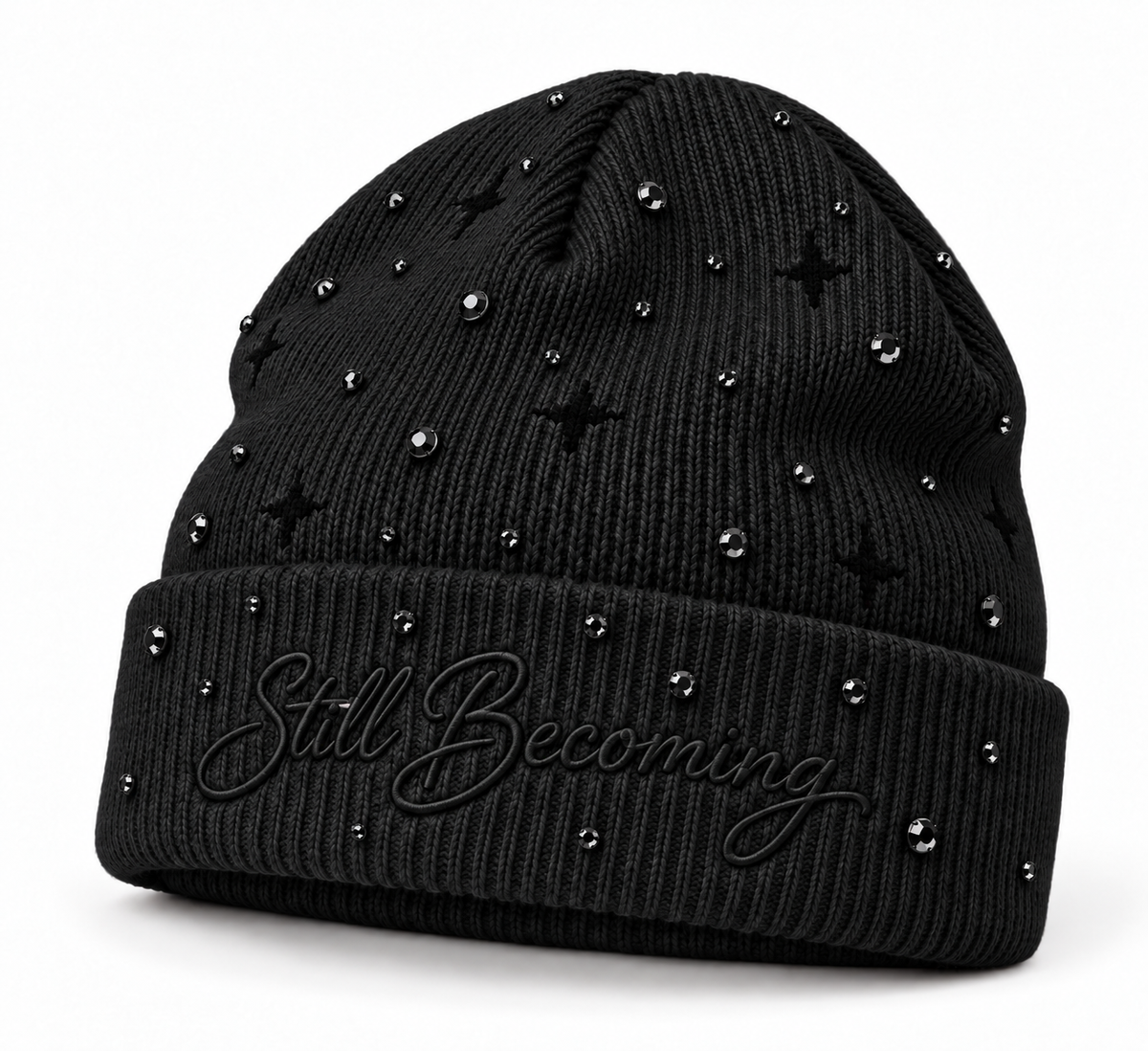 “Still Becoming”Rhinestone Beanie