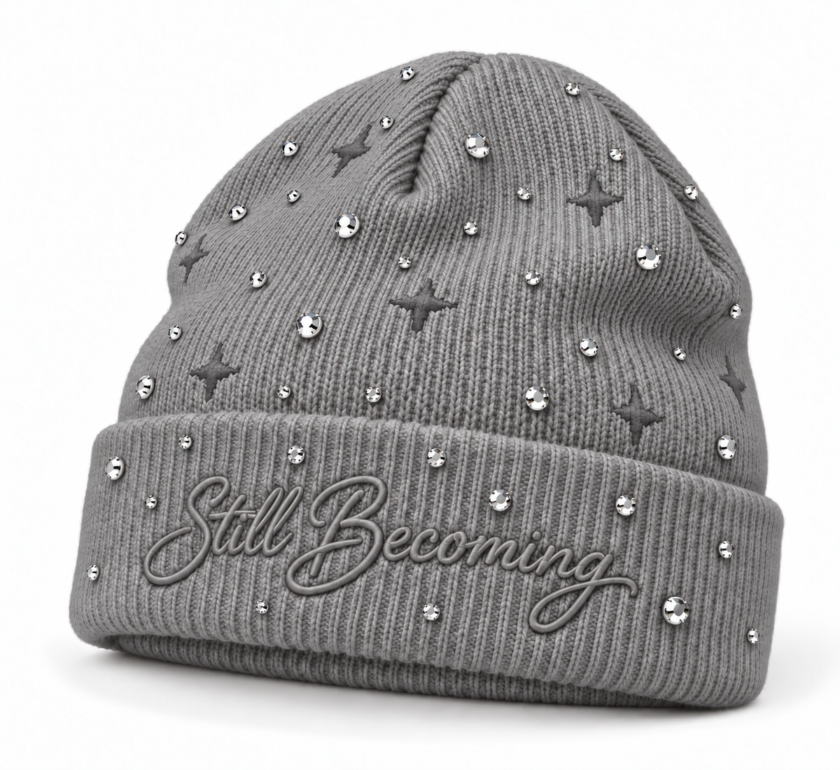 “Still Becoming”Rhinestone Beanie